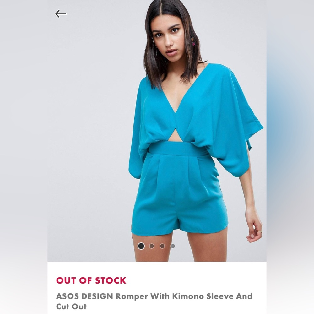 NWOT ASOS Kimono Sleeve Romper With Cutout